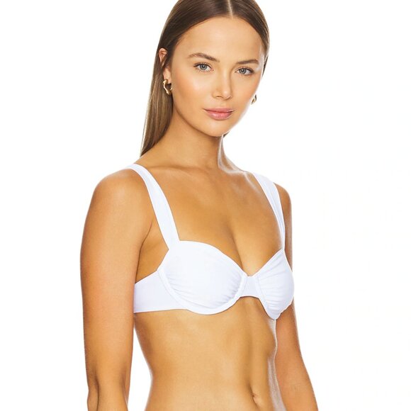 NWOT Tularosa Famke White Bikini Top - Picture 2 of 7
